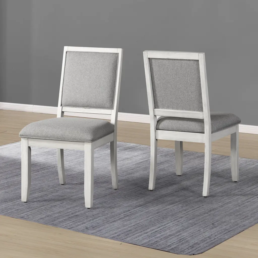 Canova Side Chair Set 2 White Timber Dining Chairs steve silver furniture