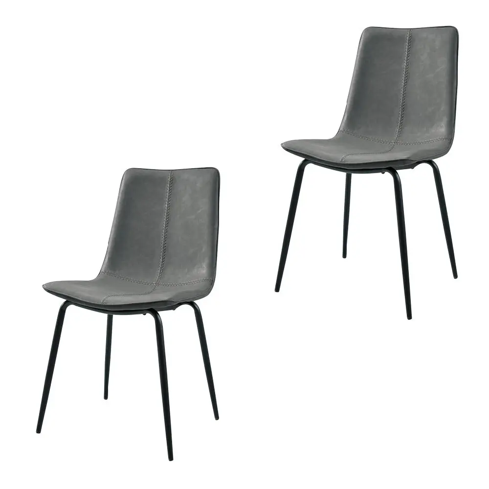 Faux Hide Dining Chairs Set 2 Kitchen and Dining Room Modern Seating t2879