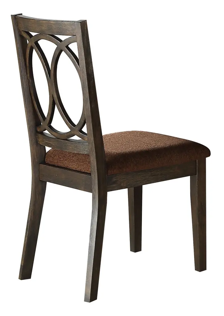 Jameson Brown Fabric Espresso Finish Side Chair Set 2 urban nest