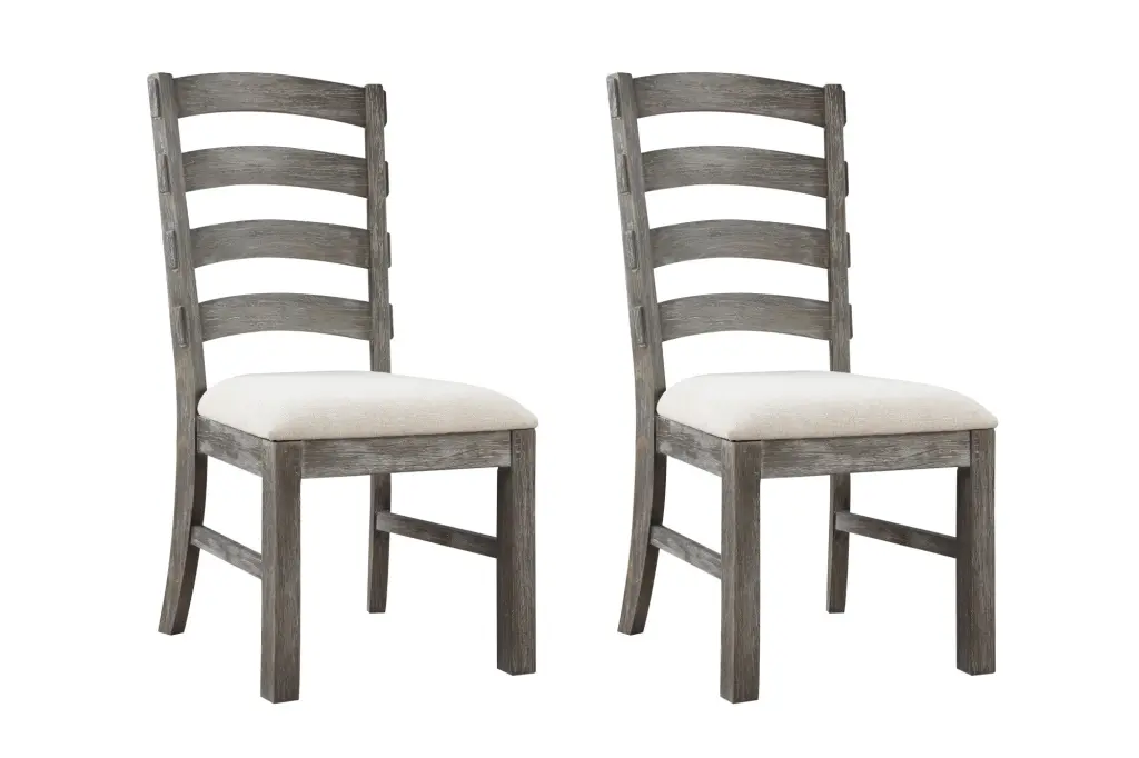 Rustic Brown Upholstered Dining Chairs Set 2 Solid Wood Kitchen Chairs Cushioned Seat wallace - bay