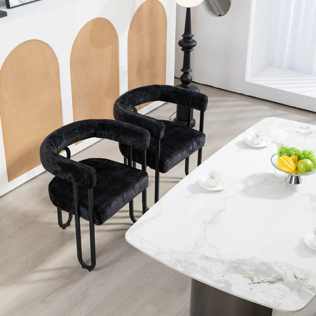 Coolmore Contemporary Crafted Velvet Fabric Upholstered Accent Dining Table And Chair Set 1 Table 4 Light Gray Chairs hous...