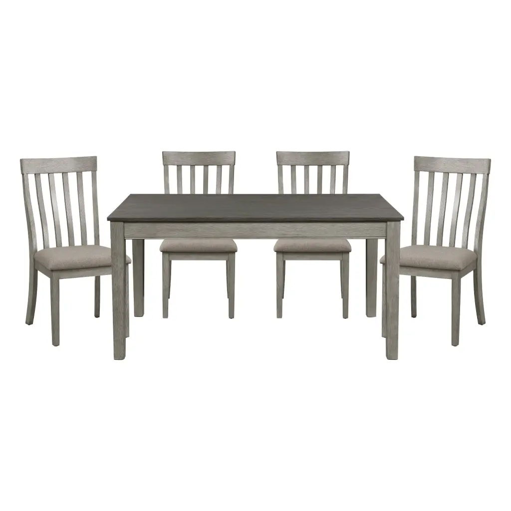 Country Casual 5-Piece Dining Set Table and 4 Chairs kanepe