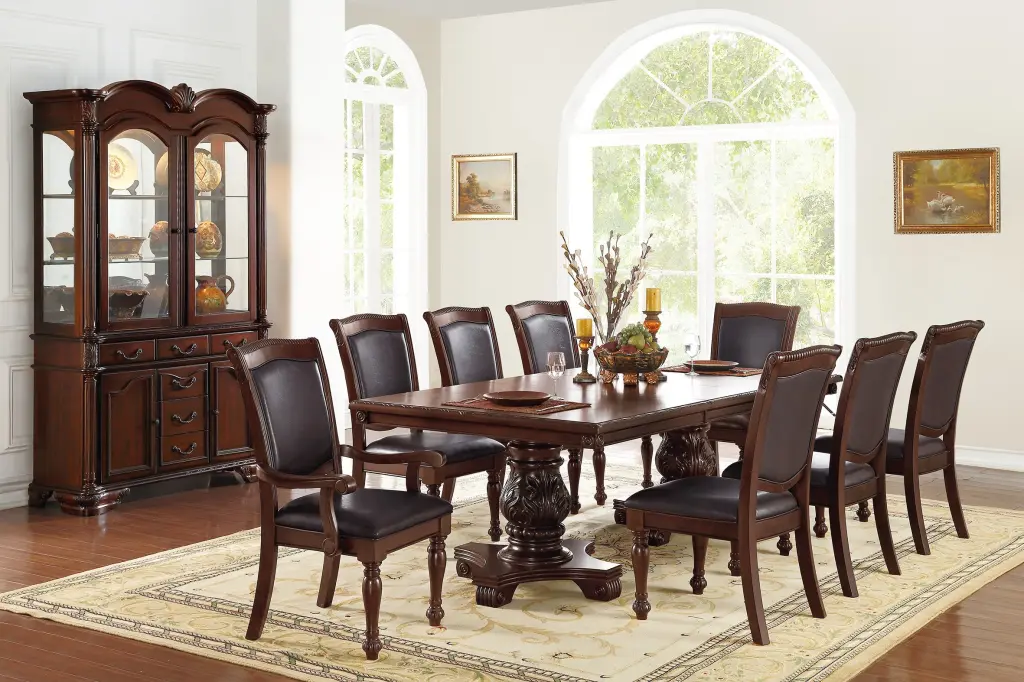 Majestic Royal Dining Room Table Leaf 2 Arm Chairs and 6 Side Chairs kanepe