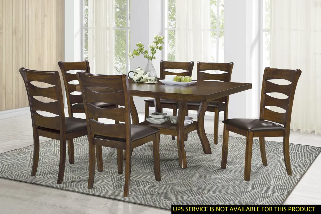 Transitional Dining Room Furniture 7Pc Dining Set Self Storing Table kanepe