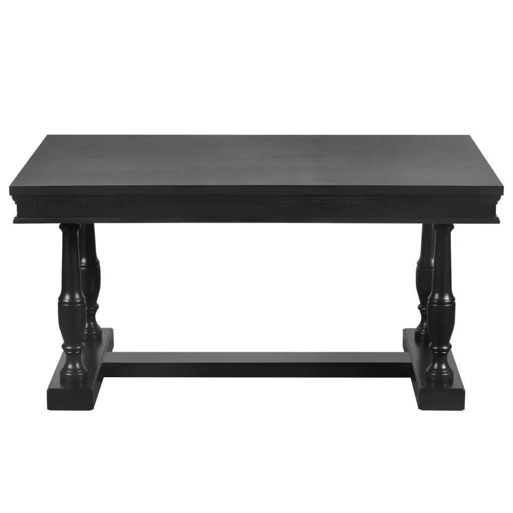 7 Piece Dining Table 4 Trestle Base and 6 Upholstered Chairs Set rnb