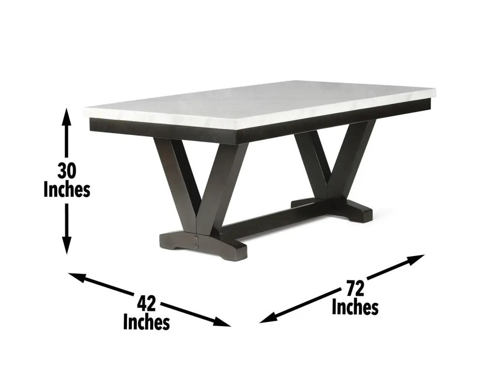 Finley 5 Piece Dining Set White Marble Table and Black Chairs steve silver furniture