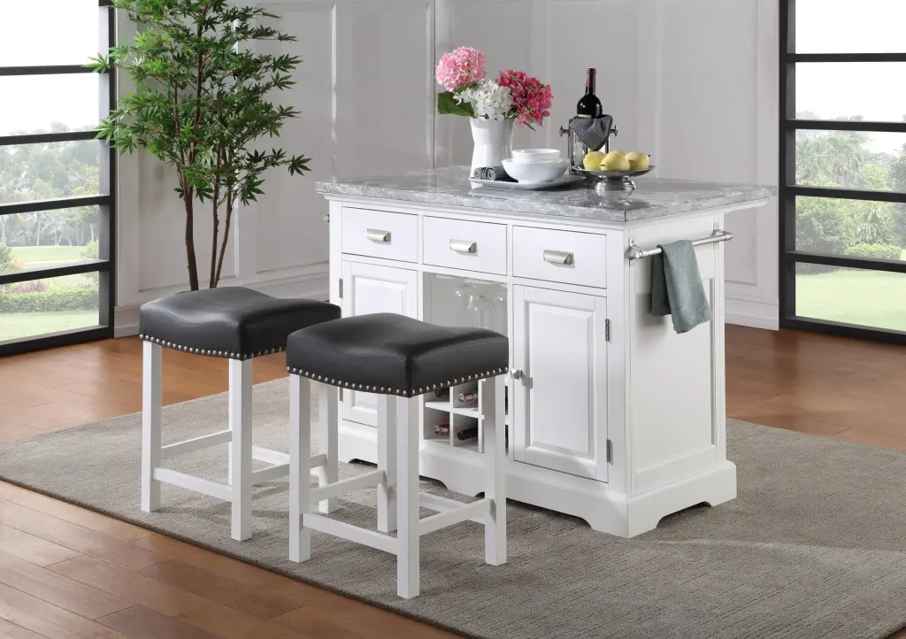 Zermatt 3 Piece Kitchen Set White White Timber Dining Table and Chairs steve silver furniture