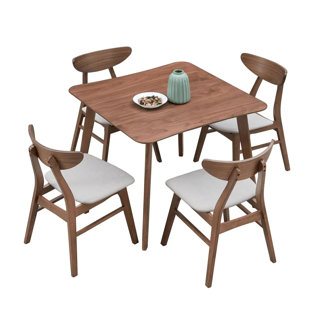 1 Table 4 Chairs Timberen Dining Table Set Modern Effortless Design justone