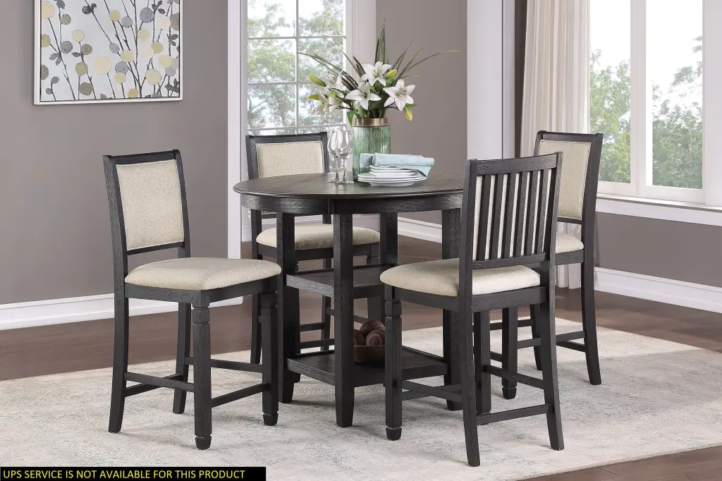 5-Piece Counter Height Dining Set Table and 4 Counter Stools kanepe