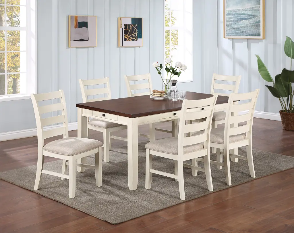 Gorgeous Timeless Dining Room Furniture 7Pc Dining Set Table Chairs kanepe