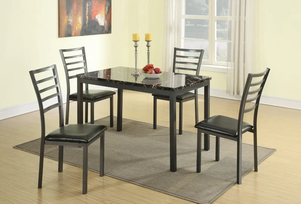 Modern Effortless Dining Room Home Decor 5 Piece Dining Set Table and 4 Chairs kanepe