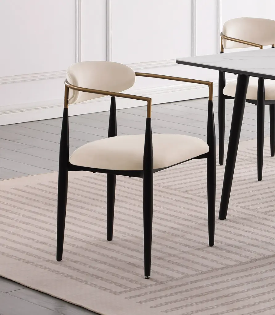 Modern 5 Piece Dining Set White Sintered Marble Table and Taupe Chairs kanepe