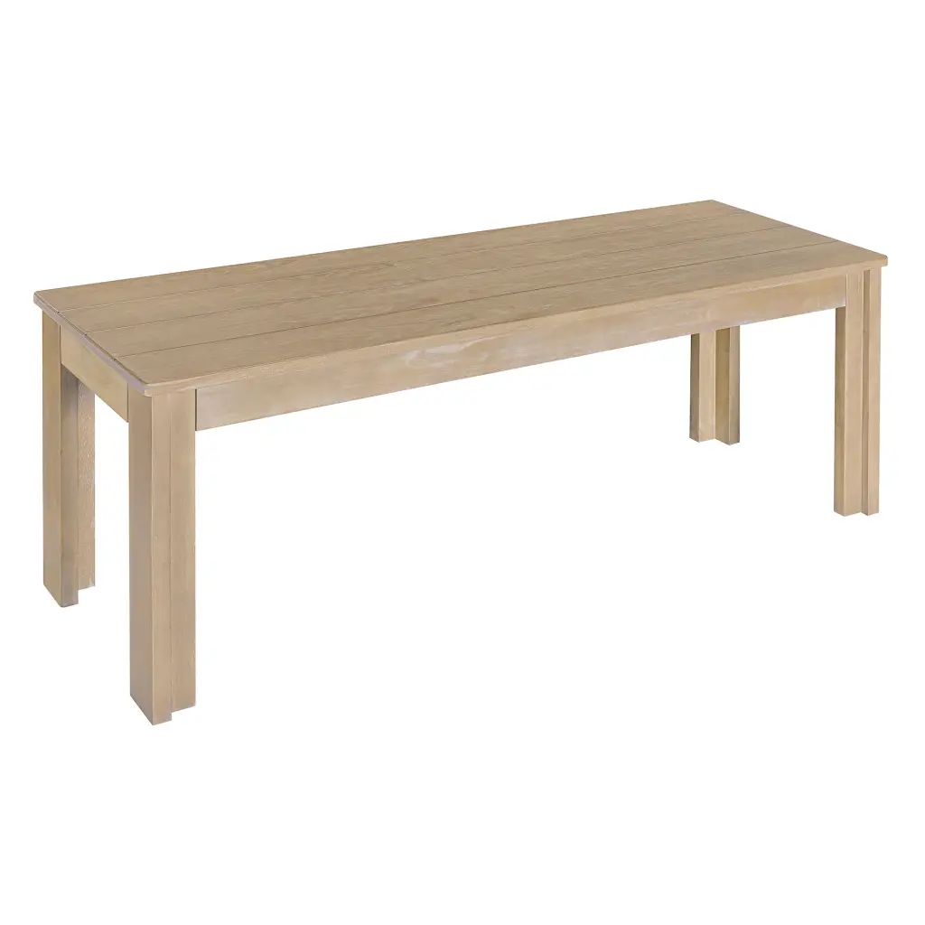 3 Piece Retro Dining Set Rectangular Trestle Table and 2 Wooden Benches rnb