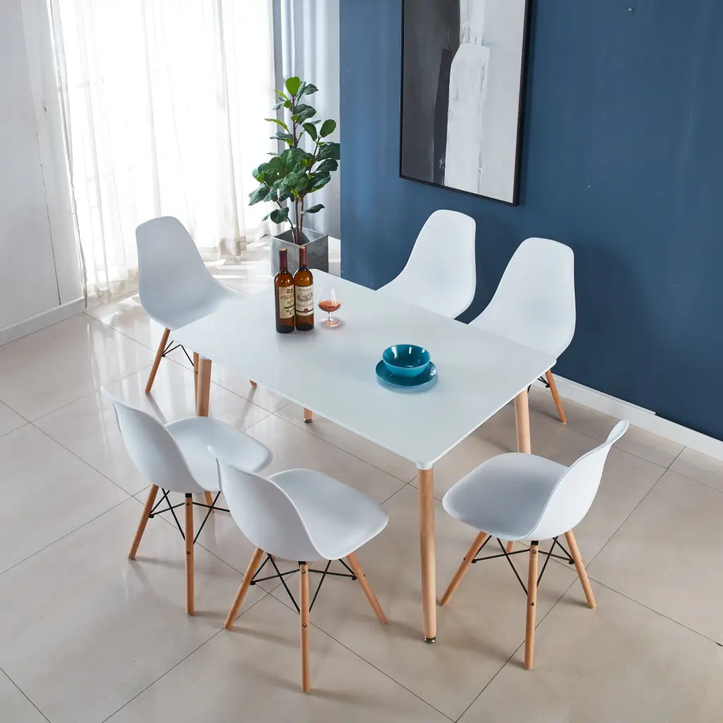 1.6 Table And Chair Set 7 Piece Dining Set Kitchen Office or Dining Room rnb