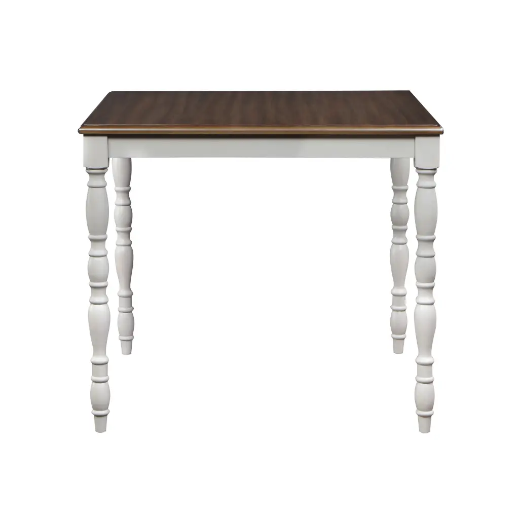 Bettina 5-Piece Counter Height Table Set Beige Fabric Chairs acme onsite store
