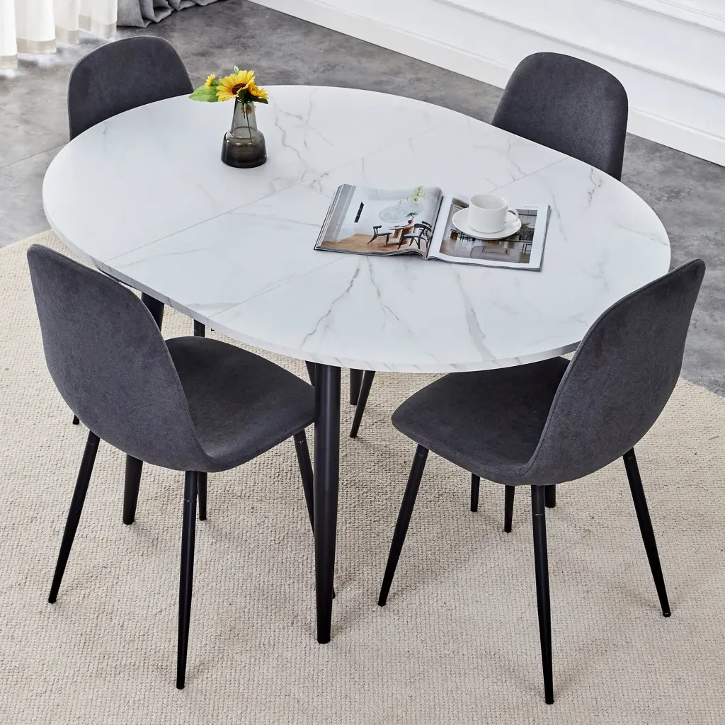 Table And Chair Set Modern Extendable Mdf Dining Table droom w-1151