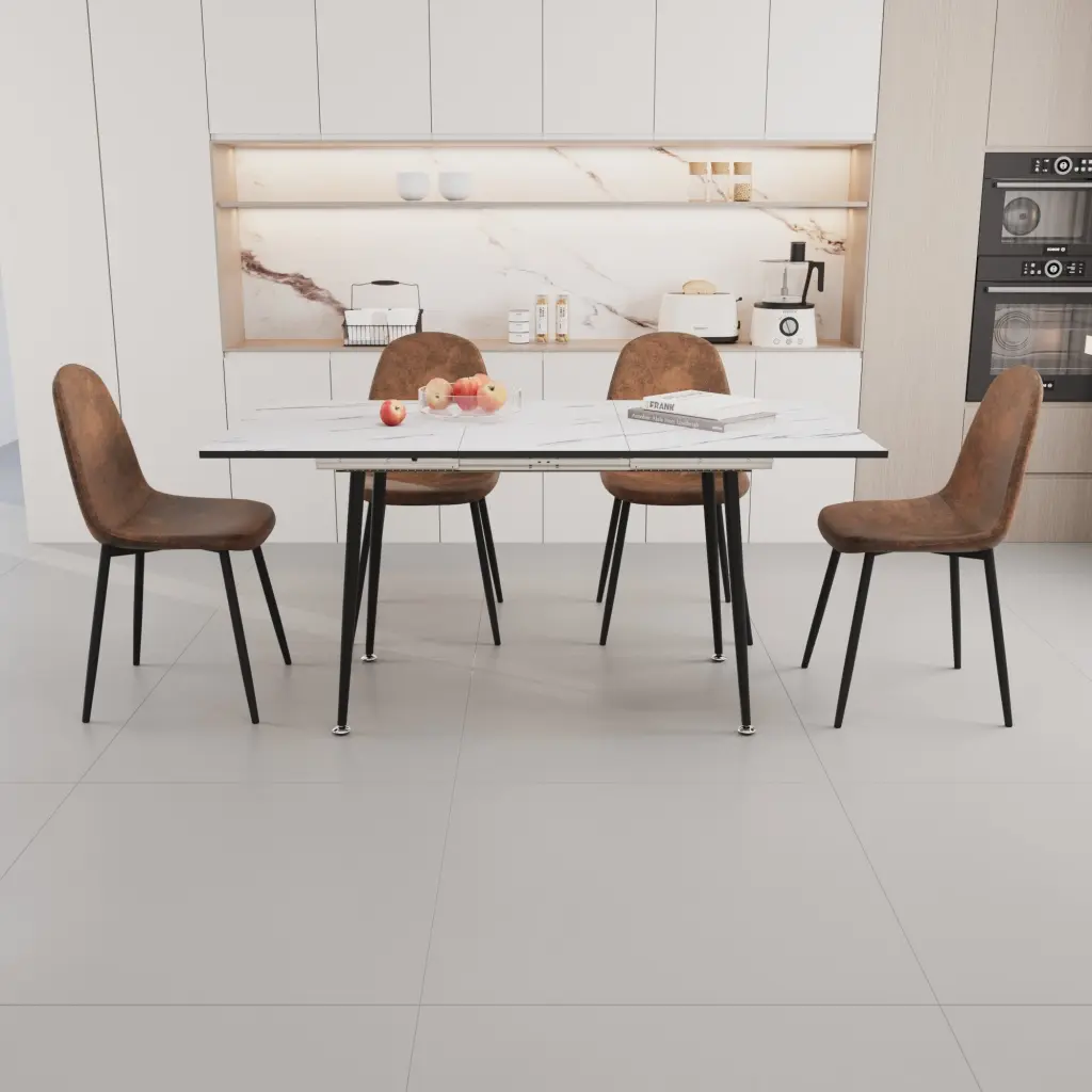 Scalable MDF Modern Dining Table and Chair Set 2-6 People nuoli furniture