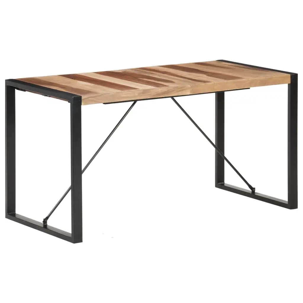 55.1x27.6 Inch Solid Wood Dining Table - Rustic Farmhouse Kitchen Table