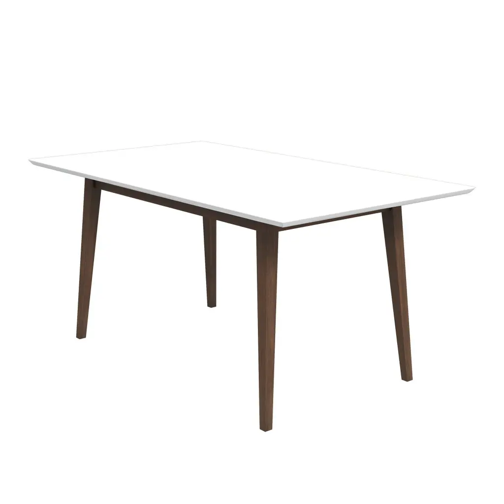 Mary Modern Style Solid Timber Rectangular Dining Kitchen Table White Wood ashcroft furniture