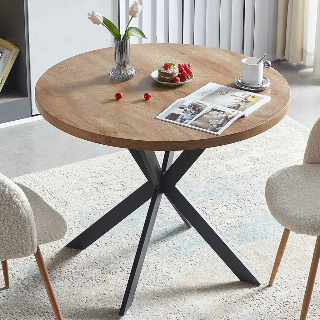Easy Assembly Round Dining Table Coffee Table Cafe Bar Kitchen bn smart home w1516