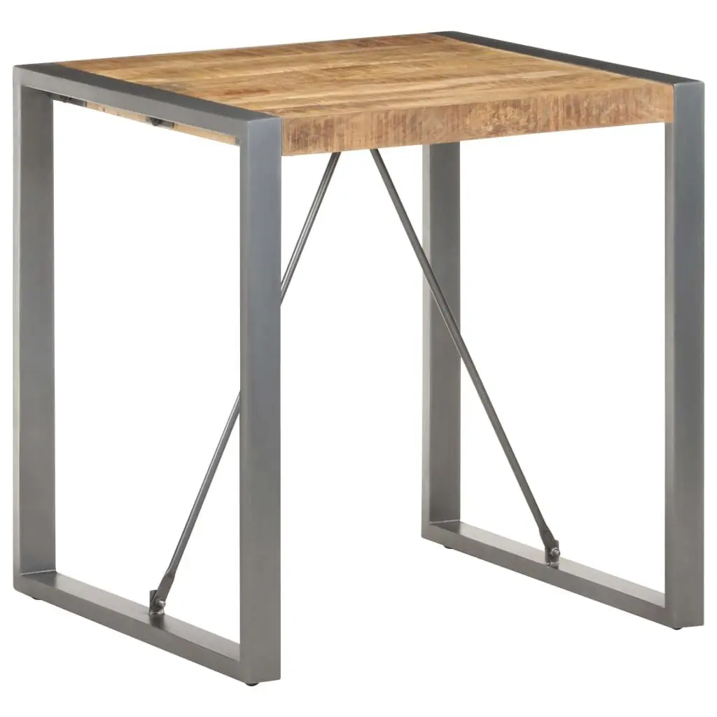 Dining Table 27.6x27.6x29.5 Inches Solid Rough Mango Wood Square Table
