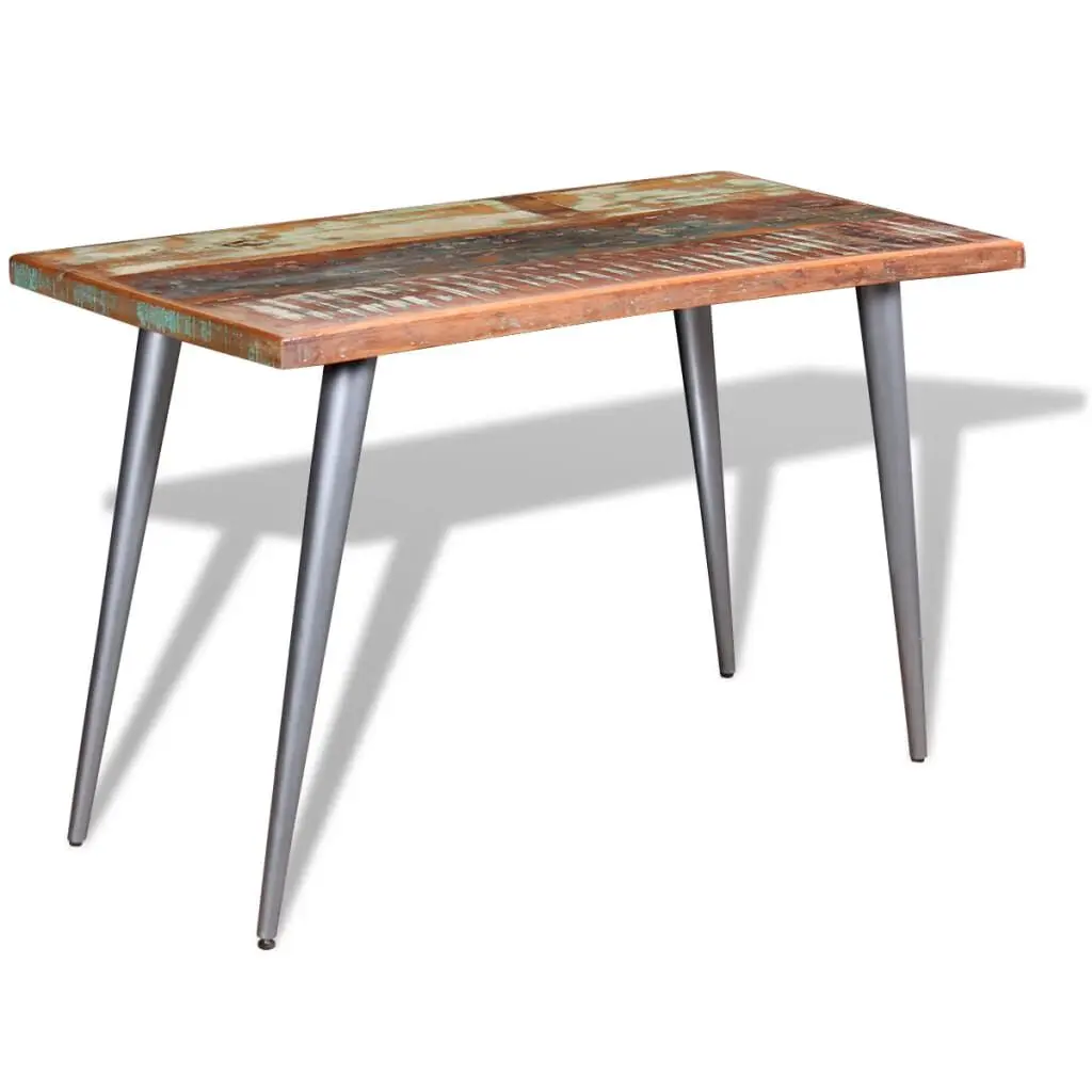 Dining Table 47.2x23.6x30 Inches Solid Reclaimed Wood Rustic Style