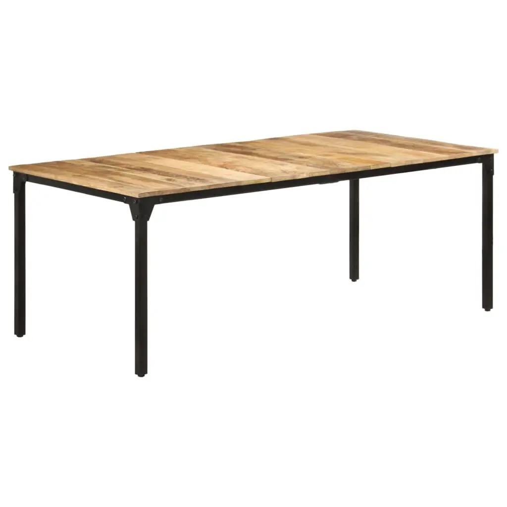 Dining Table 78.7x39.4x29.9 Inches Rough Mango Wood Farmhouse Dining Room Table