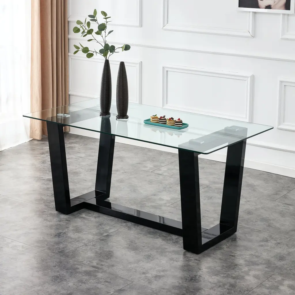 Modern Minimalist Rectangular Dining Table Seats 6-8 People furniture