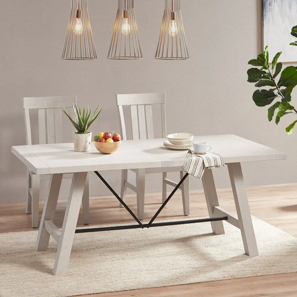 Sonoma Dining Table White Solid Wood jla