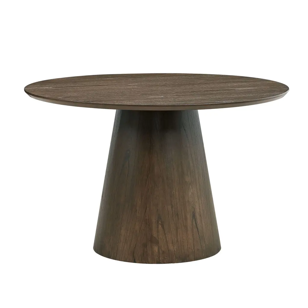 47.24 Inch Round Modern MDF Timber Dining Table Kitchen Living Room justone