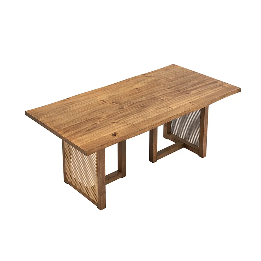 70.87 Inch Rectangular Timber Dining Table 6 Persons justone