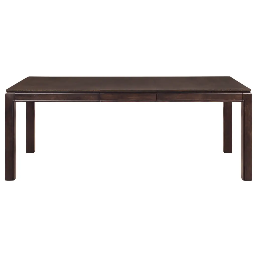 Contemporary Dark Brown Finish 1 Piece Dining Table Separate Extension Leaf kanepe