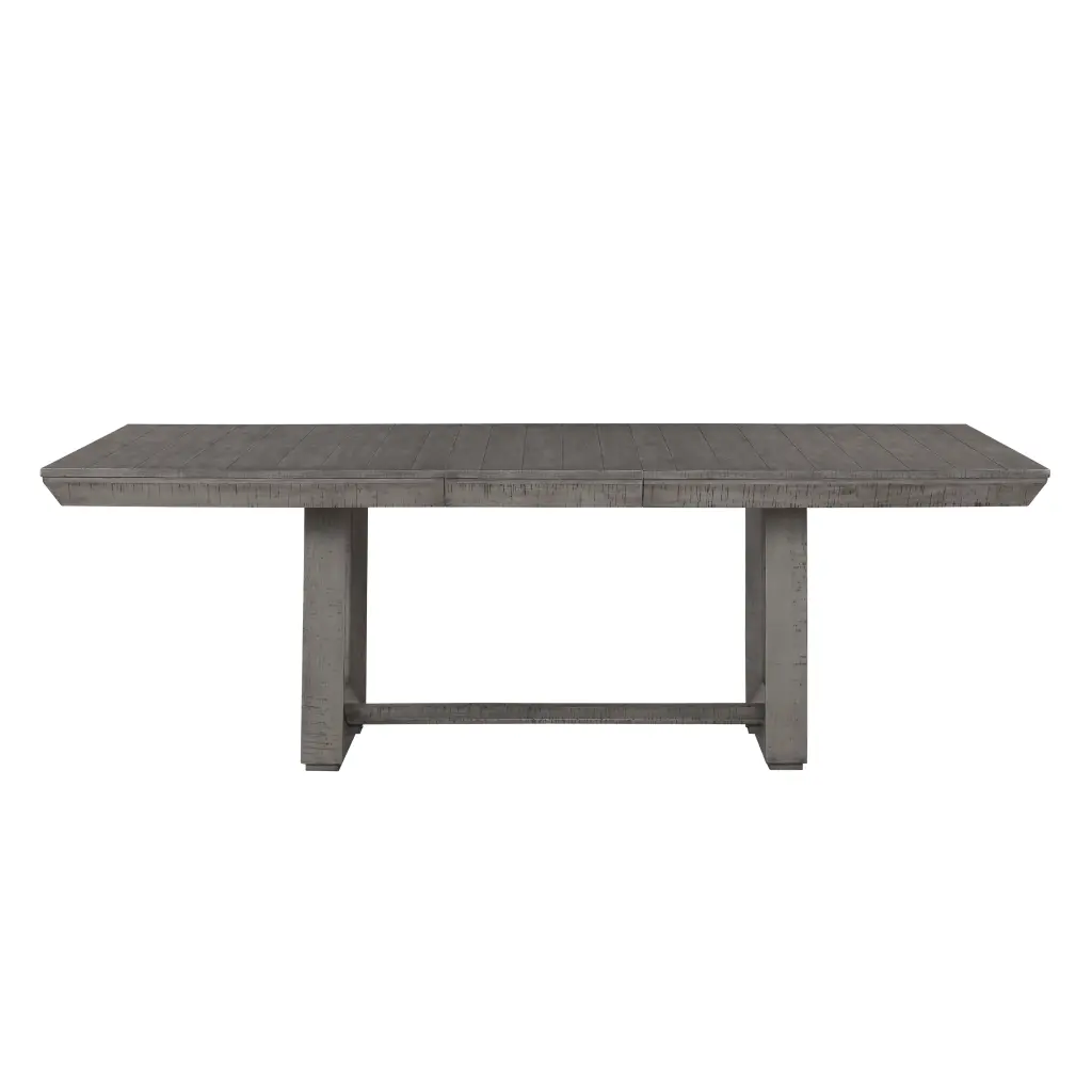 Modern Rustic Design Gray Finish 1Pc Dining Table Separate Extension kanepe