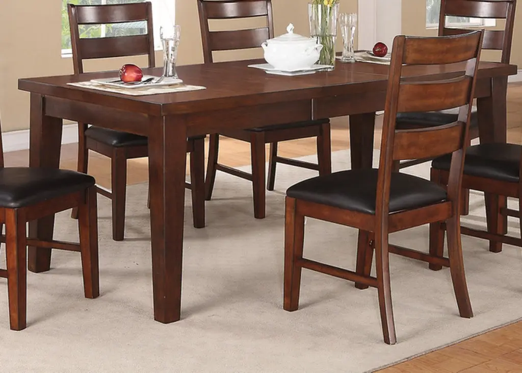 Rectangle Dining Table Leaf Elastomer Timber Modern Expandable Table kanepe