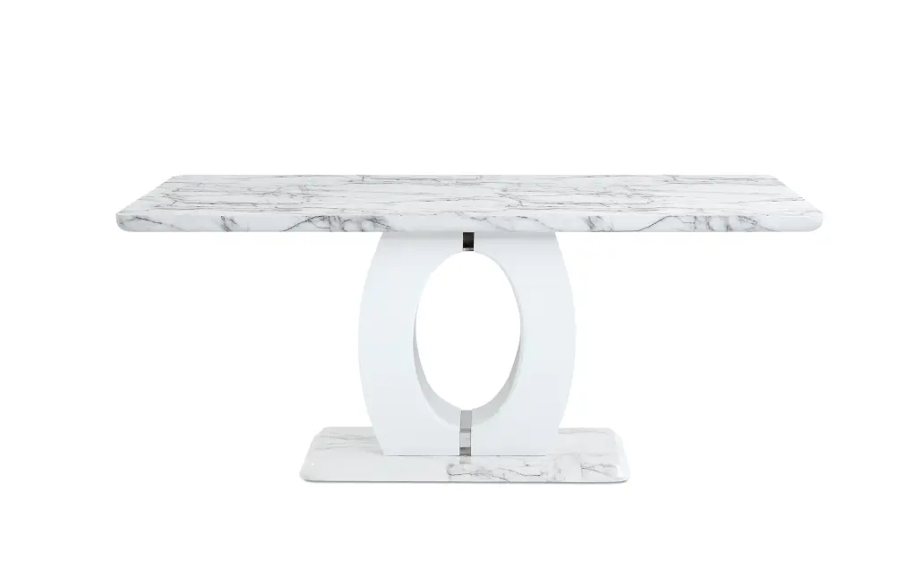 Coleen Dining Table Stone MDF Modern Design luxe modern furniture
