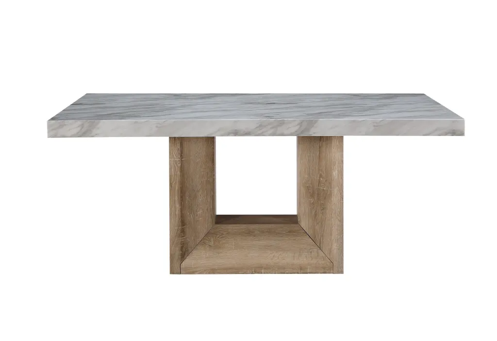 Sheena Natural Dining Table Natural MDF Wood Finish luxe modern furniture