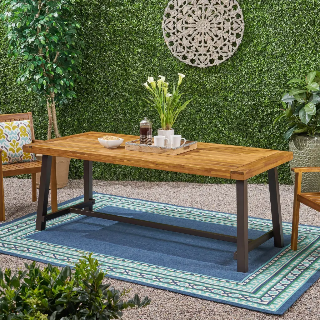 Outdoor Dining Table Teak Timber nh-comfortcove