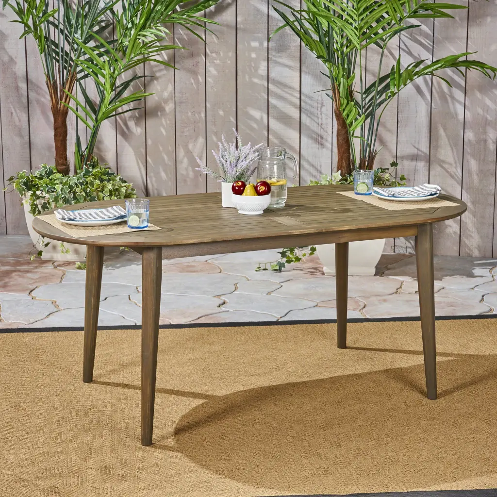 Stamford 71 Inch Grey Acacia Timber Dining Table nh-vivalux
