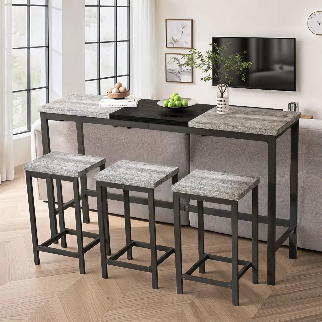 Modern Kitchen Dining Table Set Pub Table and Long Dining Table spribung