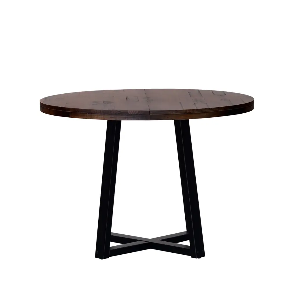 Rustic Distressed Solid Timber Round Dining Table Mahogany Pine walker edison