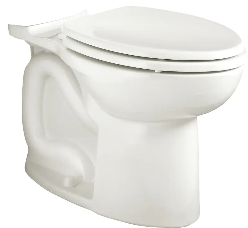American Standard Cadet 3 3717D001.020 Toilet Bowl, Round, 12 Rough-, Vitreous China, White, Floor Mounting