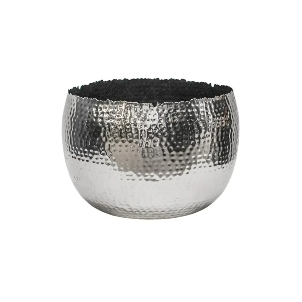Hammered Bowl - Nickel & Ebony