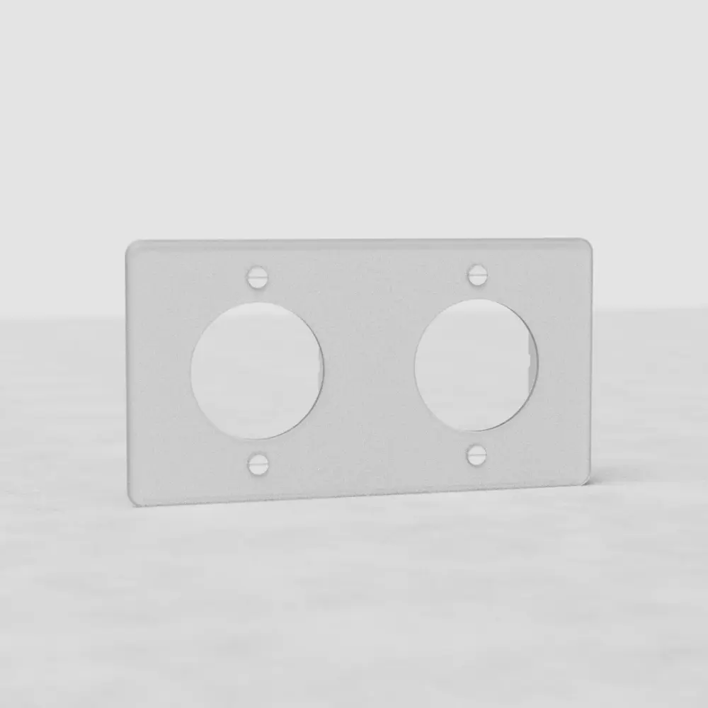 Kew Double Socket Plate - Lucid | White