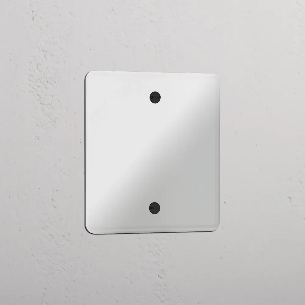 Kew Single Blank Plate - Clear | Ebony