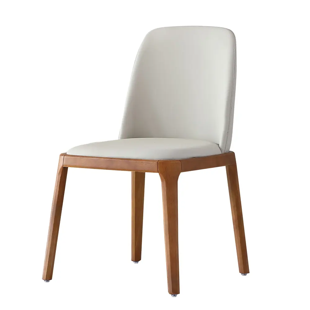 Modern Dining Chairs, Timber Legs (Set 2) - Gray
