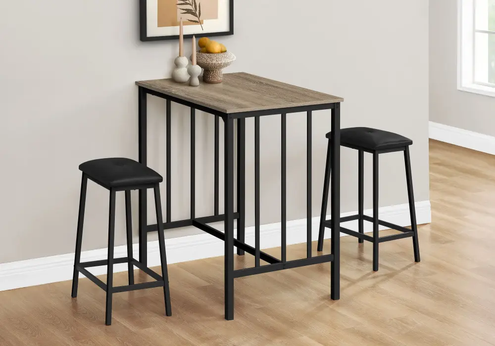 3 Pieces Dining Adjust, Counter Height, Rectangular, Small, Contemporary & Modern