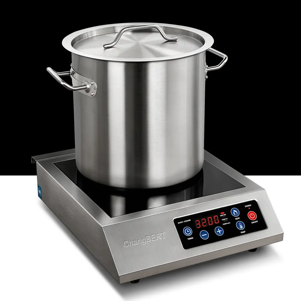 Portable Induction Cooktop 208-240V 3200W NSF Certified Commercial Range Countertop Burner Pro Chef Professional Hot Plate...