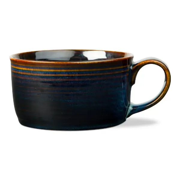 Reactive Glaze Soup Mug - Midnight Indigo