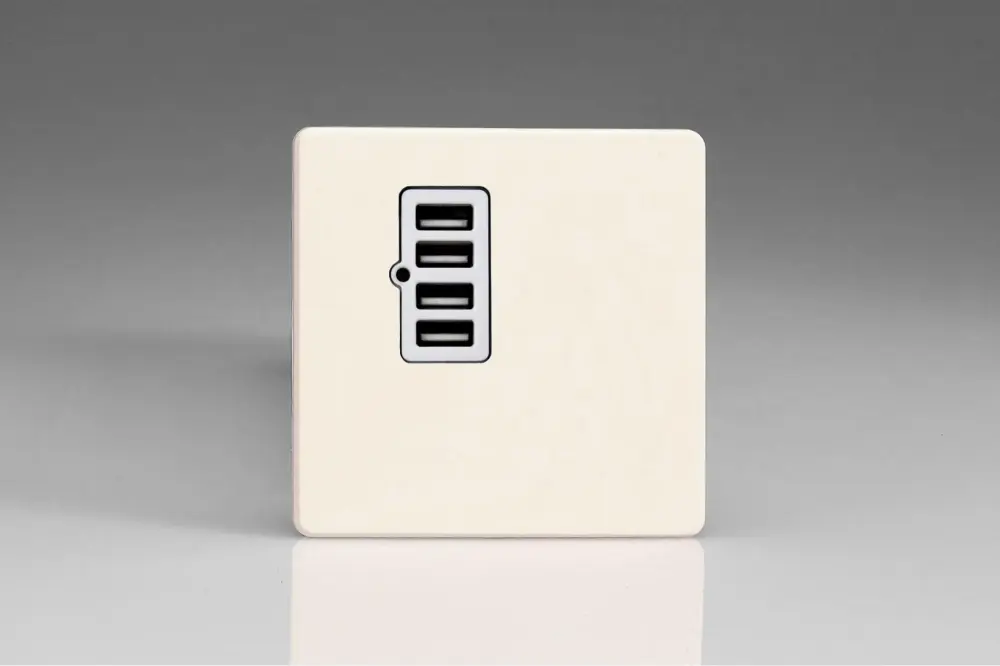 Varilight 4 Gang 5V Dc 4800Ma Usb Charging Port one-only Plate)
