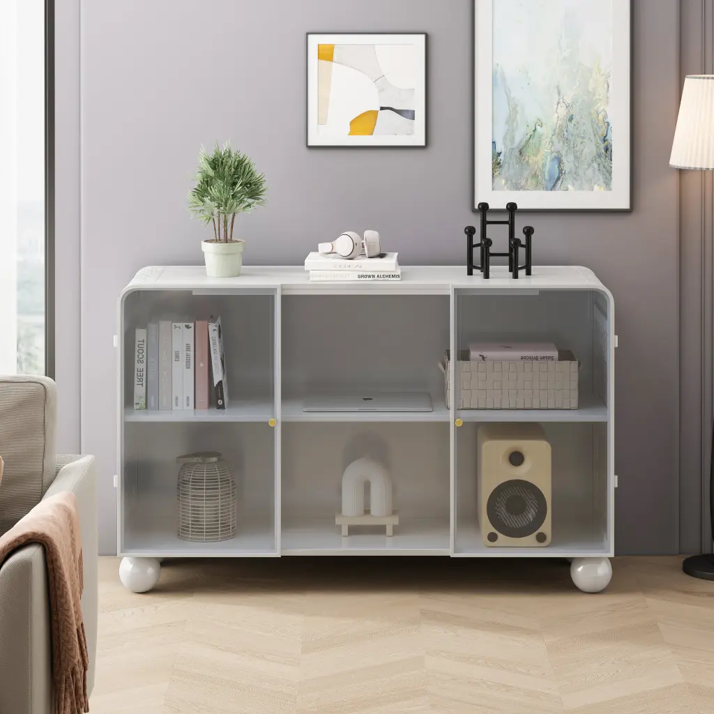 47.25 Inch Crystal Storage Cabinet Floor to Ceiling Kitchen or Living Room rnb